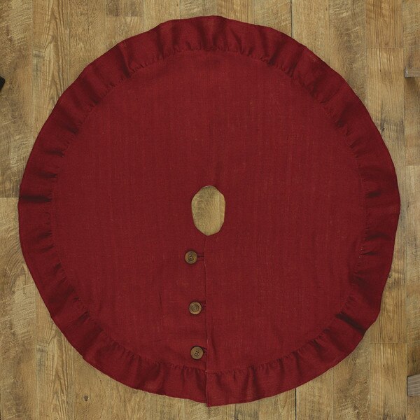 Jute Burlap Tree Skirt 60" Red Park Designs